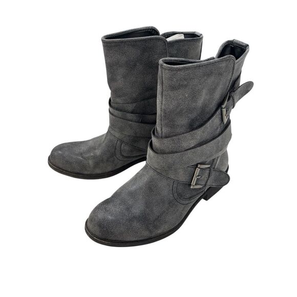 Madden Girl | Women’s Gray Pull On and Belted Boots Size 6.5 - Picture 1 of 13